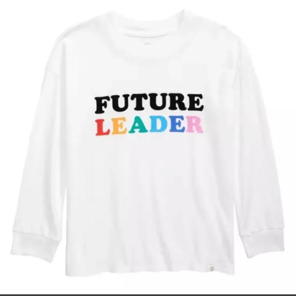 Treasure & Bond Kids' White Rainbow Future Leader Graphic Tee Size XL (14-16)